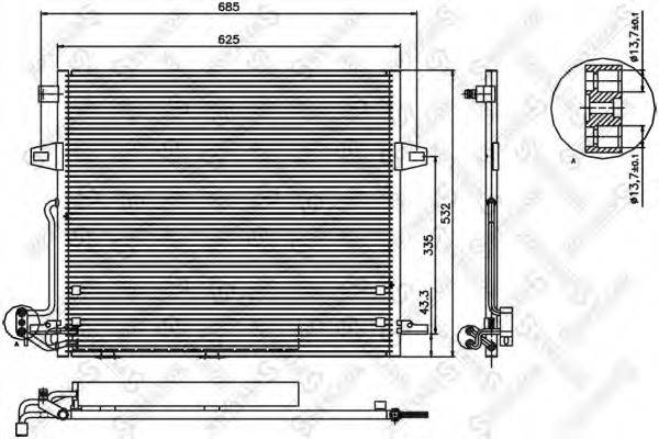 STELLOX 1045582SX Конденсатор, кондиціонер