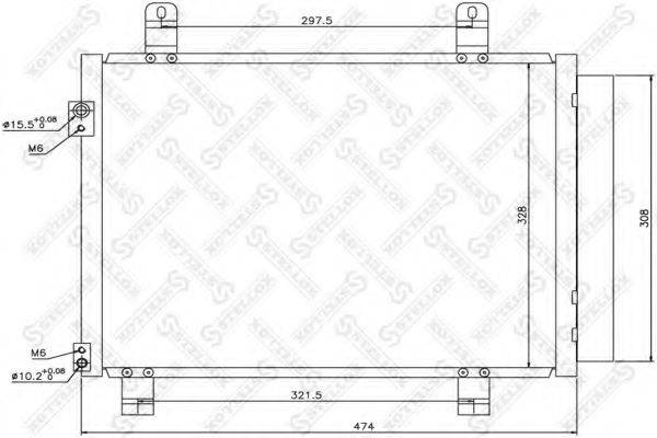 STELLOX 1045712SX Конденсатор, кондиціонер