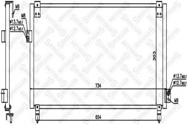 STELLOX 1045750SX Конденсатор, кондиціонер