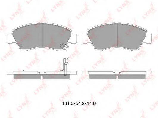 LYNXAUTO BD3407 Комплект гальмівних колодок, дискове гальмо