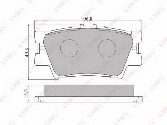 LYNXAUTO BD7532 Комплект гальмівних колодок, дискове гальмо