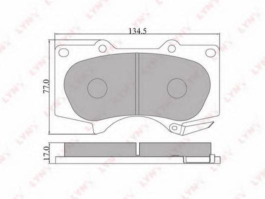 LYNXAUTO BD7549 Комплект гальмівних колодок, дискове гальмо