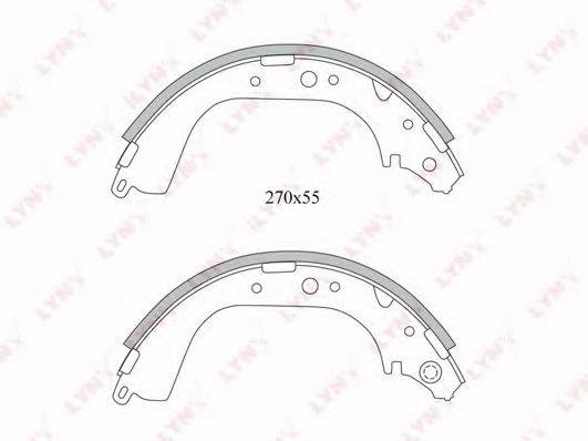 LYNXAUTO BS7517 Комплект гальмівних колодок