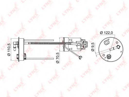 LYNXAUTO LF950M Паливний фільтр