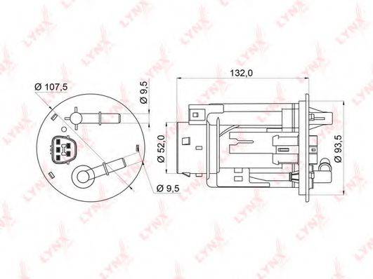 LYNXAUTO LF956M Паливний фільтр