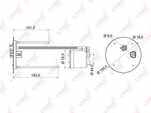 LYNXAUTO LF984M Паливний фільтр
