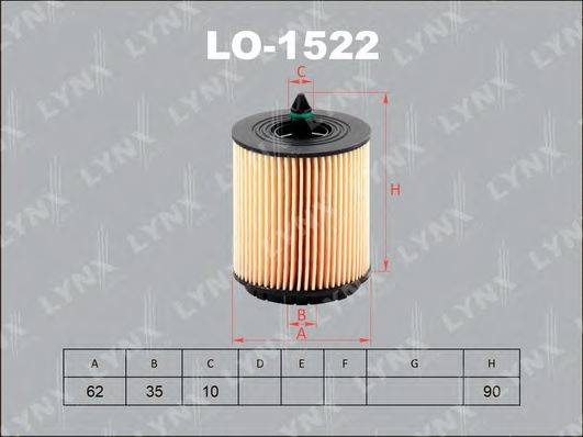 LYNXAUTO LO1522 Масляний фільтр