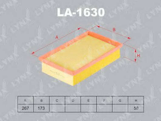 LYNXAUTO LA1630 Повітряний фільтр