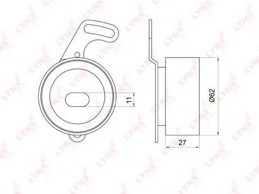 LYNXAUTO PB1021 Натяжний ролик, ремінь ГРМ