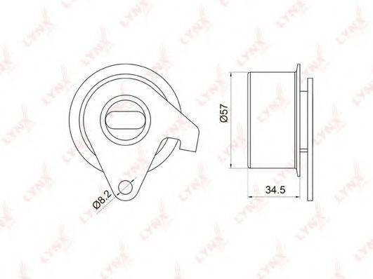 LYNXAUTO PB1033 Натяжний ролик, ремінь ГРМ