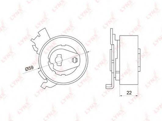 LYNXAUTO PB1048 Натяжний ролик, ремінь ГРМ