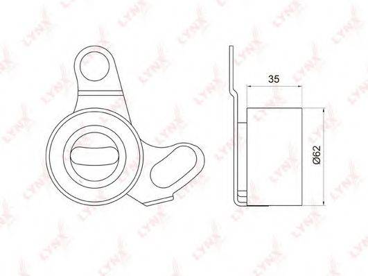 LYNXAUTO PB1064 Натяжний ролик, ремінь ГРМ