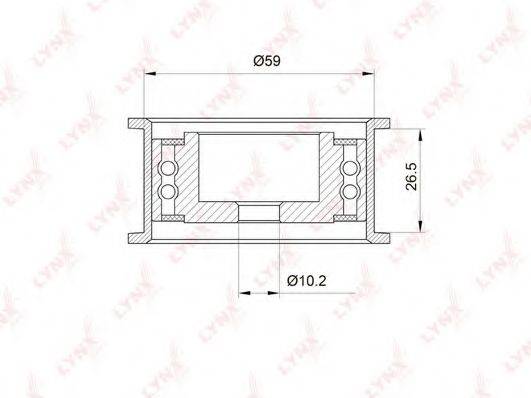 LYNXAUTO PB3002 Паразитний / Ведучий ролик, зубчастий ремінь