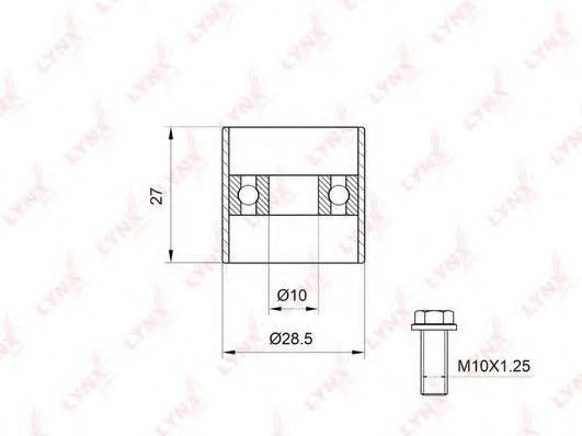 LYNXAUTO PB3003 Паразитний / Ведучий ролик, зубчастий ремінь