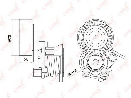 LYNXAUTO PT3006 Натягувач ременя, клинового зубча