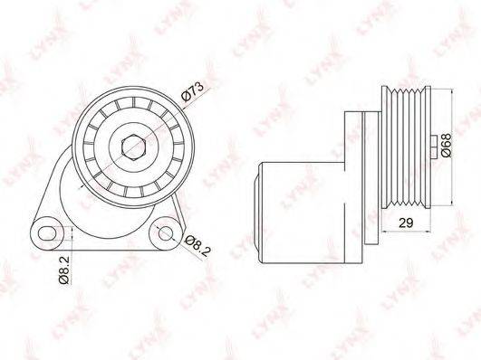 LYNXAUTO PT3013 Натягувач ременя, клинового зубча
