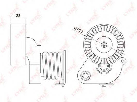 LYNXAUTO PT3018 Натягувач ременя, клинового зубча