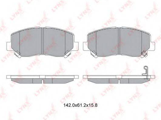 LYNXAUTO BD5125 Комплект гальмівних колодок, дискове гальмо