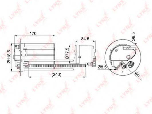 LYNXAUTO LF1075M Паливний фільтр