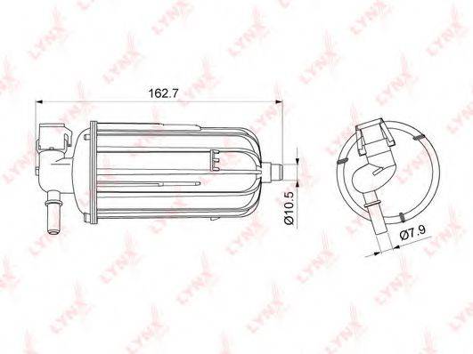 LYNXAUTO LF1079M Паливний фільтр