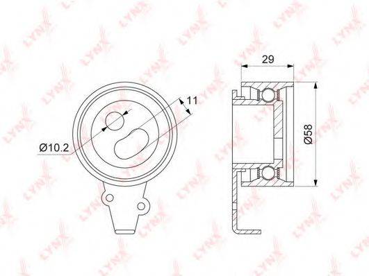 LYNXAUTO PB1272 Натяжний ролик, ремінь ГРМ