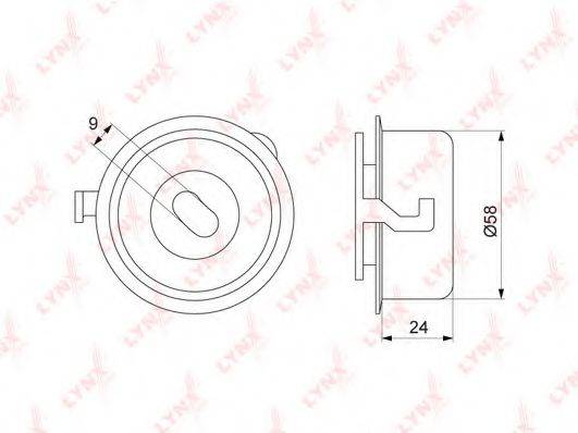LYNXAUTO PB1274 Натяжний ролик, ремінь ГРМ