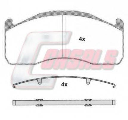 CASALS BKM151 Комплект гальмівних колодок, дискове гальмо