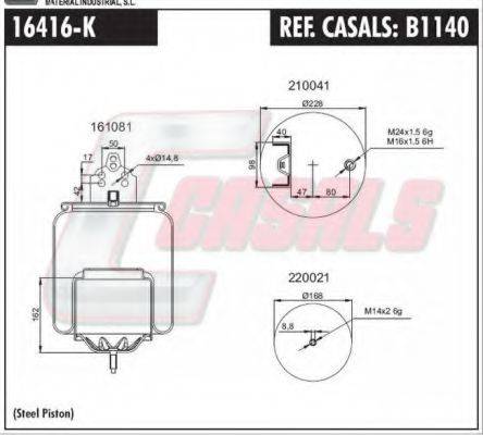 CASALS B1140 Кожух пневматичної ресори