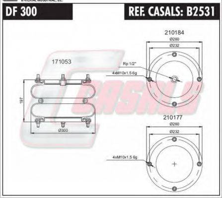 CASALS B2531 Кожух пневматичної ресори