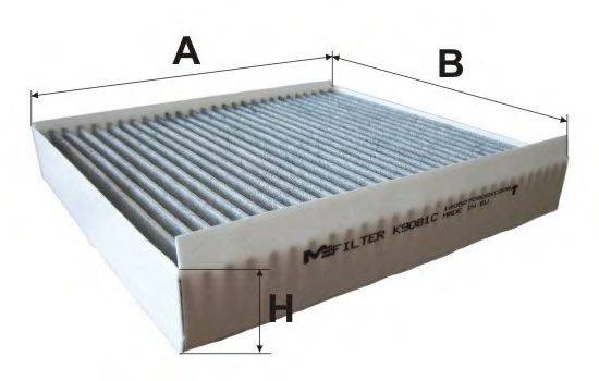 MFILTER K9081C Фільтр, повітря у внутрішньому просторі