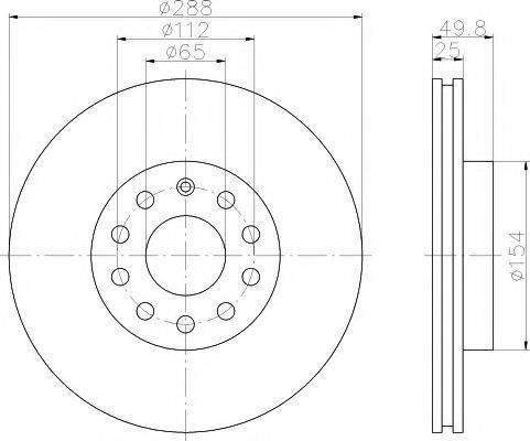 HELLA PAGID 8DD355109571 гальмівний диск