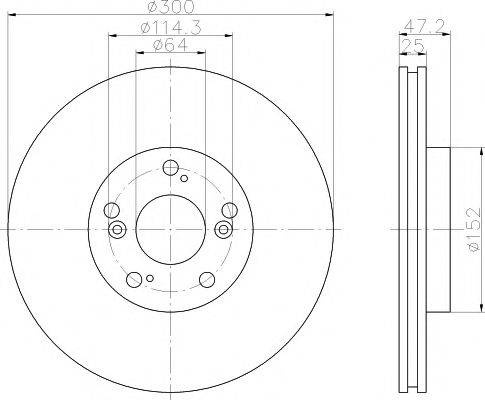 HELLA PAGID 8DD355110301 гальмівний диск