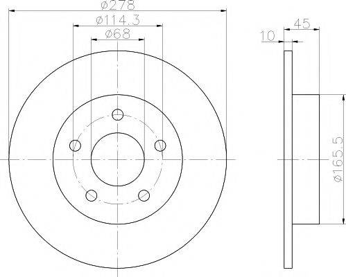 HELLA PAGID 8DD355110391 гальмівний диск