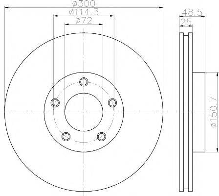 HELLA PAGID 8DD355110891 гальмівний диск