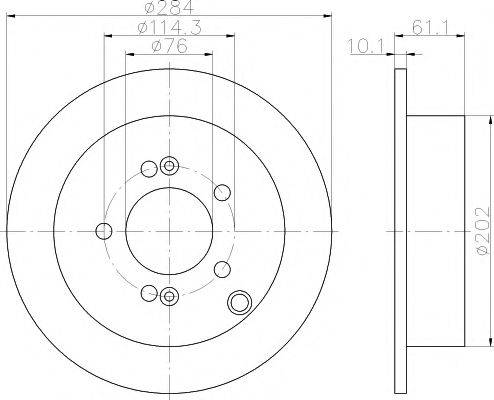 HELLA PAGID 8DD355111421 гальмівний диск