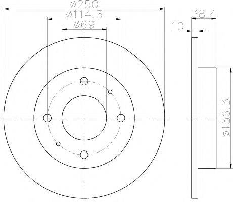 HELLA PAGID 8DD355111531 гальмівний диск