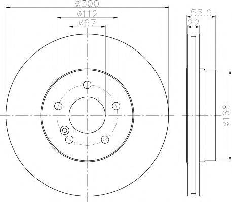 HELLA PAGID 8DD355111841 гальмівний диск