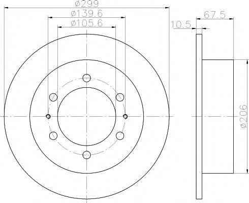 HELLA PAGID 8DD355112001 гальмівний диск