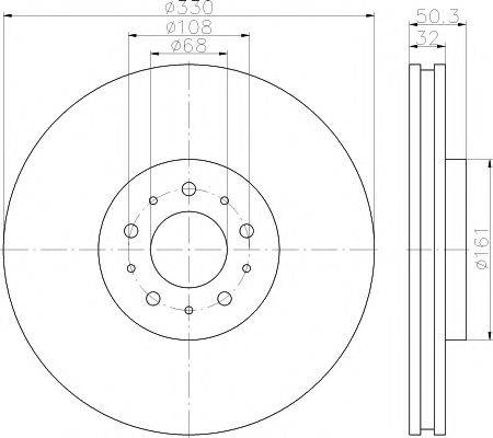 HELLA PAGID 8DD355115591 гальмівний диск