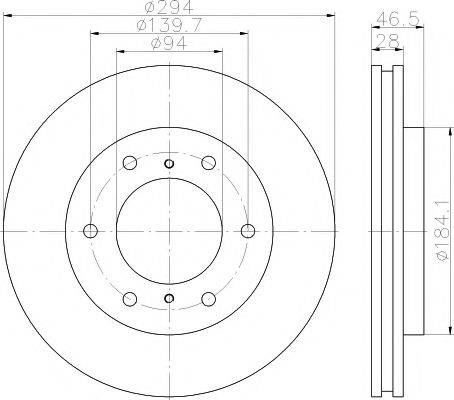 HELLA PAGID 8DD355115731 гальмівний диск