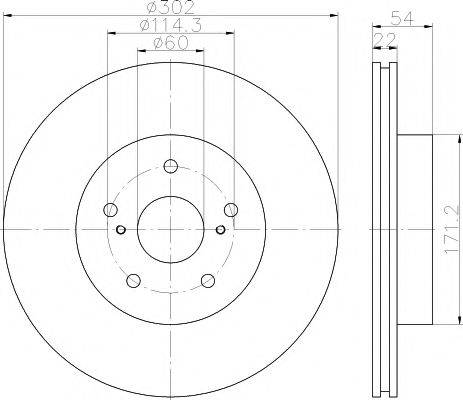 HELLA PAGID 8DD355115751 гальмівний диск