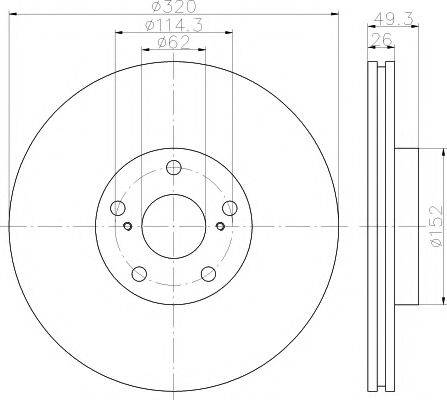 HELLA PAGID 8DD355116131 гальмівний диск