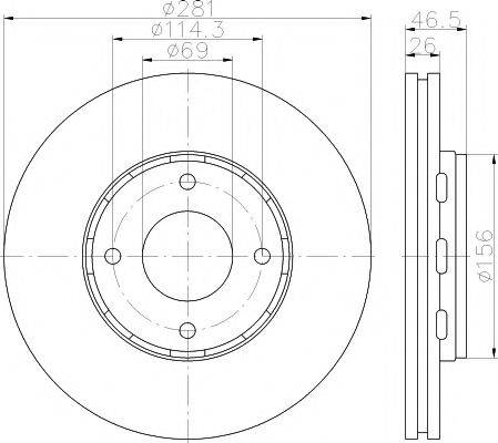 HELLA PAGID 8DD355116531 гальмівний диск