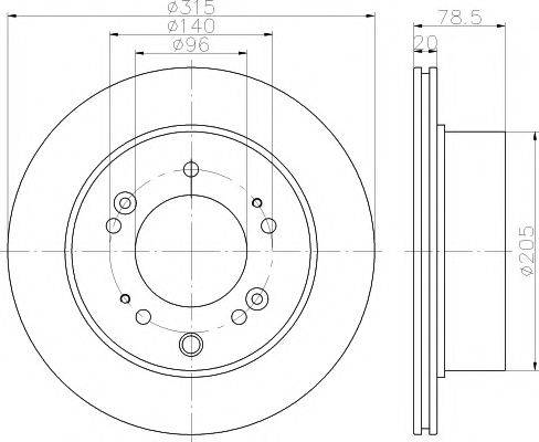 HELLA PAGID 8DD355116571 гальмівний диск