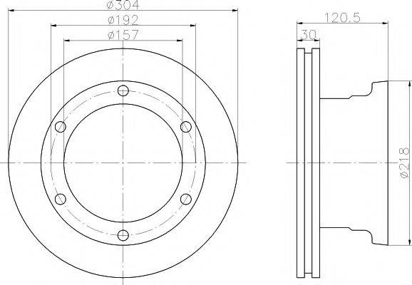 HELLA PAGID 8DD355117541 гальмівний диск