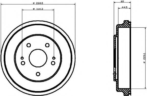 HELLA PAGID 8DT355300291 Гальмівний барабан