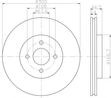 HELLA PAGID 8DD355112081 гальмівний диск