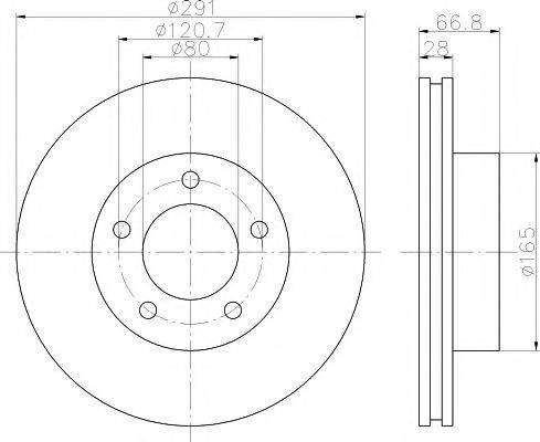 HELLA PAGID 8DD355112101 гальмівний диск