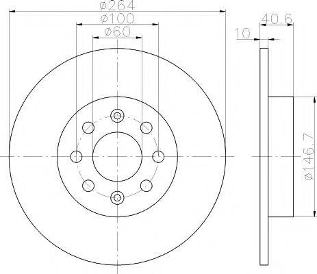 HELLA PAGID 8DD355112621 гальмівний диск