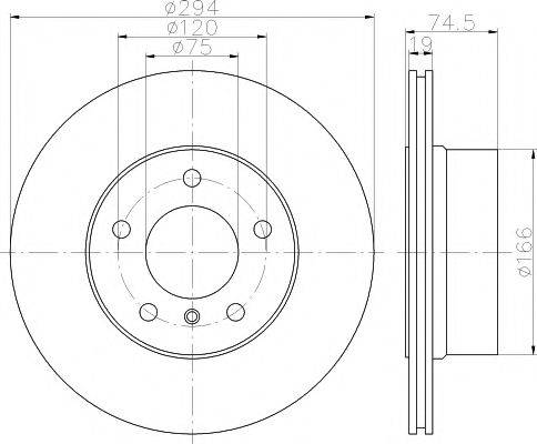 HELLA PAGID 8DD355112651 гальмівний диск